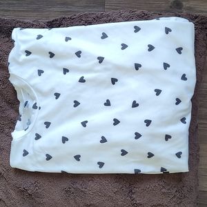 COPY - Onzie Boyfriend Heart-Print Sweatshirt Black Hearts